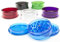 Plastic Herb Magnetic Grinder 3 Part Shark Teeth Assorted Colours (Black)