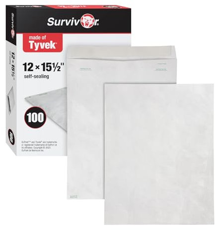 Quality Park R1790 Tyvek-Umschläge, 30,5 x 38,1 cm, Weiß, 100 Stück