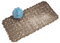 InterDesign Pebblz antidérapant à ventouses Tapis de Bain pour Douche, Baignoire – Clair, Vinyle, Ambre, 26.5 by 13.75