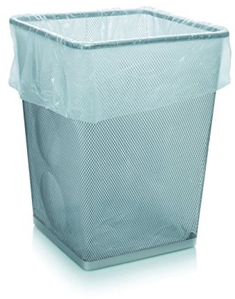 [Pack of 100] Small White Square Bin Liner Bags for Waste Baskets