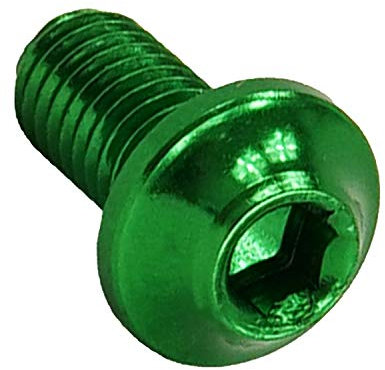 F26 Fantic26 Alu M5 flanged Linsenkopf Schraube 7075 (grün, 10 Millimeter)