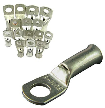 10 x Crimp or Solder Battery Lug Terminals for a 35mm² Cable with 10mm Bolt Hole