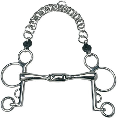 Doppelt Gebrochen Pelham mit oval link 17mm, seitenteile 5cm
