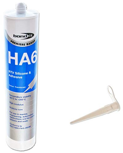 Bond-It HA6 Brown Marine Adhesive Premium Silicone Sealant - EU3 310ml Cartridge - Suitable for marine salt or fresh water aquariums, fish tanks, vivariums, gaskets, joints and seals etc. on conservatories, glass, ceramics, aluminium, metals, plastics & extreme temperatures.