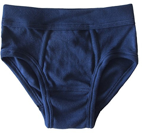 HERMKO 2840 Jungen Slip mit Weichbund aus Reiner Bio-Baumwolle, Farbe:Marine, Größe:128