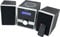 Denver MCA-230 Micro Soundsystem mit PLL-FM Radio, CD-Player und AUX-In, Schwarz/Silber