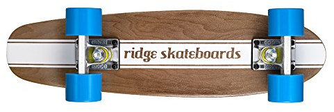 Ridge Cruiser Maple Holz Mini Number Four Skateboard, Blue, MPB-22-NR4