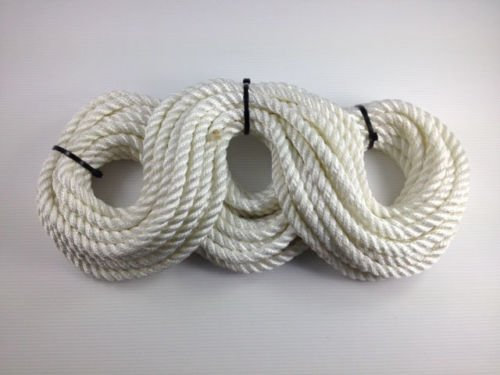 Liros 3 Strand White Polyester Rope 28m x 12mm