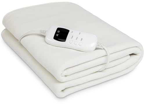 sinnlein® Surmatelas Chauffant Électrique 150 x 80 cm | lavable jusqu'à 40°C | avec une extinction automatique | réglable à 9 niveaux de températures | Affichage numérique | 60 watts