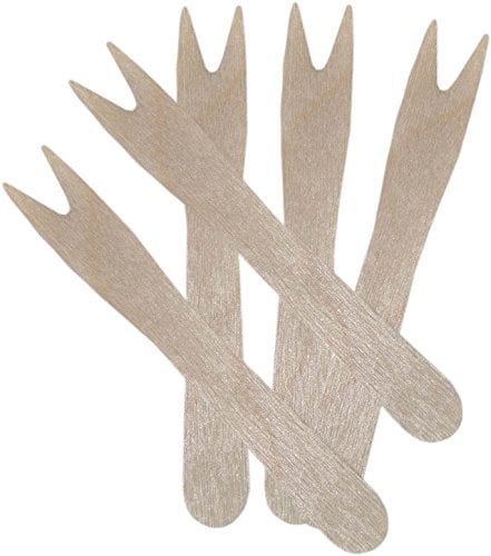 10000 Stück Pommes Frites Gabeln holz 85x10mm groß