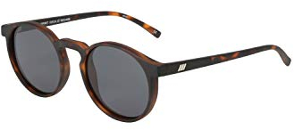 Le Specs TEEN SPIRIT DEUX MATTE TORT - Polarisierte Sonnenbrille für Damen und Herren Runde Rahmenform mit hohem UV-Schutz LSP1802486
