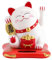 Jadeshay Winkekatze Solarbetriebene Winkekatze Glückskatze Süße Solar Glückbringen für Schreibtisch Wohnaccessoires Dekoration (Color : White)