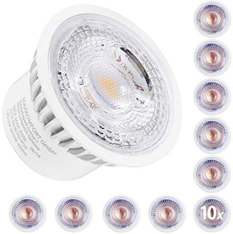 10x LED Modul MAX 230V 5W flach| für Einbaustrahler GU10/MR16 Ersatz | warmweiß, Ø 50mm, Einbauramen Leuchtmittel Direktanschluss 230V