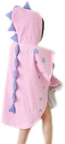 Alltops PHLCEhot Kids Cotton Hooded Towel Cartoon Dinosaur Bathrobe Bath Poncho Towel for Boys Girls