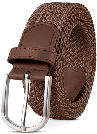 TANGCHAO Stoffgürtel Stretchgürtel Elastik Flechtgürtel Geflochtener und Elastischer Dehnbarer Gürtel für Damen und Herren Breite 3.3cm ZONG-120cm