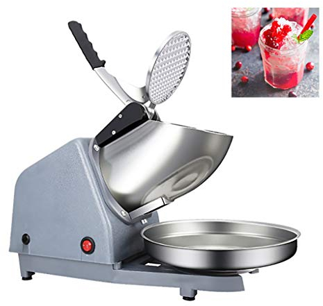 LP Ice crusher Broyeur à Glace Électrique Commercial Machine à Glaçons Rasée en Acier Inoxydable avec Rasoir à Glace en Acier Inoxydable (350W 1400 R/Min 143 lbs/HR)