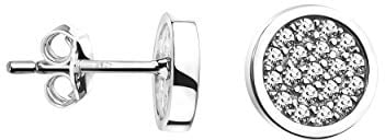 SOFIA MILANI - Damen Ohrringe 925 Silber - mit Zirkonia Steinen - Kreis Rund Ohrstecker - 20859