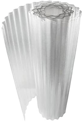 Placa ondulada translúcida de fibra de vidrio de 0,63 mm de grosor (100 x 30 m - neutro)