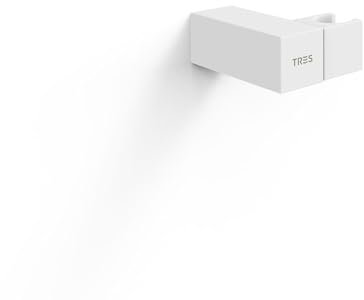 Halterung für Handbrause, schwenkbar, Messing, 8,5 x 6 x 3 cm, matt-weiß (Referenz: 107839BM)