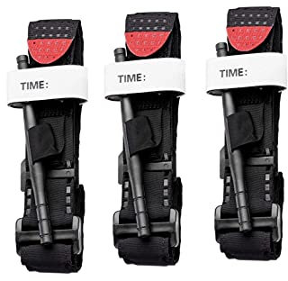 Feloyal Torniquete Tactico Accesorios Kit de Emergencia de Caza y Senderismo, para Exteriores Emergencias Graves y el Control de la Pérdida de Sangre Senderismo (3 Piezas)