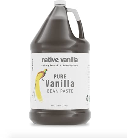 Native Vanilla - All Natural Pure Vanilla Bean Paste - 1 Gallon Bottle 128 Fl Oz - No Added Sugar - For the Home Chef for Cooking, Baking, and Dessert Making