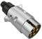 Voilamart 7 Pin Trailer Plug Socket Metal,12V 7 Round Pin Waterproof Auto Lamp Wiring Connector Towbar Towing Trailer for Truck RV/Cars/Boat/Caravan
