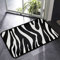 LNXSESN Fußmatte Zebra Schwarz Weiß Schmutzfangmatte Polyester Fußmatte Außen Verdicken Fussmatte Aussen rutschfest Fußmatten Dekontamination Türmatte Weich Fußabtreter Teppich 40x60cm
