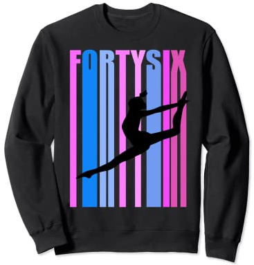 Damen Turnanzug zum 46. Geburtstag, Retro, Tanzen Sweatshirt