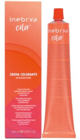 Crema colore permanente per capelli con semi di lino e aloe vera 100ml INEBRYA 3.10 blu indaco