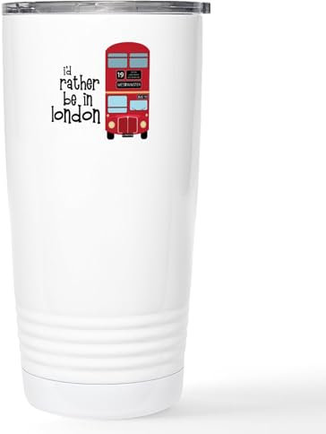 CafePress in London Travel Mug Stainless Steel Travel Mug, Insulated 20 oz. Coffee & Tea Tumbler