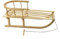 BAMBINIWELT Holzschlitten Rodel Kinder Schlitten 90cm mit Zugseil und Rückenlehne