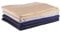 Clinotest Satin Bettlaken 240x290 cm – Glattes, Hochwertiges Bettlaken ohne Gummizug – Weiches, Kühlendes Betttuch aus Baumwolle & Mikrofaser – Pflegeleicht & Atmungsaktiv - Beige