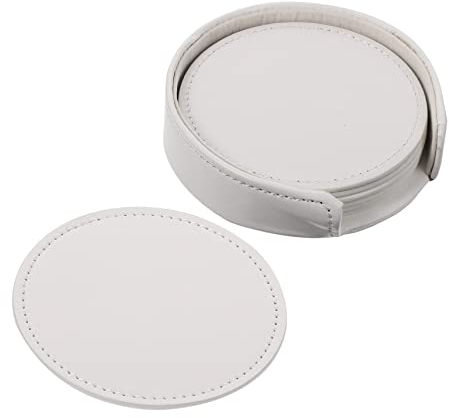 VICASKY Presina 1 Set Sottobicchiere Tovagliette All'americana Sottobicchieri Antiscottatura Sottobicchieri Da Tè Stuoie Per Stoviglie Sottobicchieri Per Bevande Decorare Il Bianca Pelle