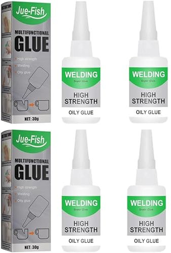 RJSQAQE Jue Fish Multifunctional Glue, Welding High-strength Oily Glue, Jue Fish Glue, Uniglue Universal Super Glue, Quickly Repair and Cure Welding Glue for Metal, Plastic, Wood, Ceramics, Leather