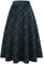 IDEALSANXUN Damen Plaid Wolle Röcke Elastische Taille A-Linie Plissee Tartan Lange Röcke, Grün 1901, 3X-Groß