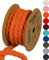 Halbach Seidenbänder recycelte Baumwollkordel, Breite: 10 mm/Länge 4 Meter, Nachhaltiges Baumwollgarn für Makramee, Naturkordel zum Basteln, Farbe: orange