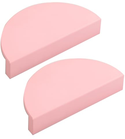 ZYFH8992 2 Stück Schrankgriffe Kinderzimmer Halbmond Profilgriff Aluminiumlegierung Möbelgriff Buntes Halbrund SchubladenKnöpfe Mehrfarbig,Türgriff Zugknöpfe für Kleiderschrank (Rosa,74mm)