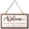 Woodamore Welcome Please Remove Your Shoes Sign - Please Take Your Shoes Off Sign for Front Door, No Shoe Signs for House, Take Off Your Shoe Signs for home