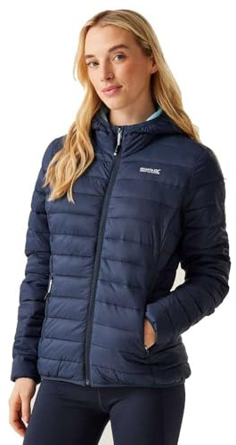 Regatta Womens/Ladies Marizion Hooded Padded Jacket (12 UK) (Navy/Clear Sky)