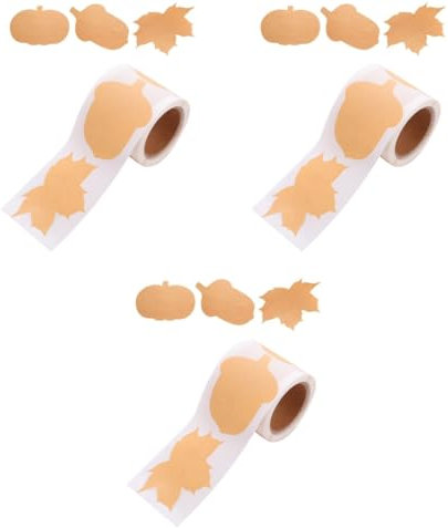 Lurrose 3rollen Kraft Papier Aufkleber Beschreibbar Für Etiketten Und Für Hochzeiten Und Bastelprojekte