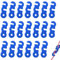 EIHI 20 Stück Zeltspanner - Aluminiumlegierung Zeltleinenspanner, Dreilochspanner Zeltzubehör Cord Adjuster, Blaue Farbe Zeltleinen Spannern für Zelt, Outdoor, Wandern, Camping, Picknick Seilspanner