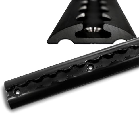 Airlineschiene schwarz halbrund, Alu Zurrschiene 1x 0,5 Meter, hohe Stabilität und Langlebigkeit, für Anhänger, Camper, PKW, Werkstatt, Wohnmobil usw.