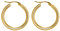 day.berlin Damen Creolen 25mm Durchmesser in Gold 18k vergoldet, schlichte Ohrringe rund 2,5cm, 316L Edelstahl nickelfrei und wasserfest