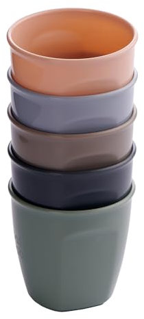 Vital Baby Hydrate Perfectly Simple Cups for Toddlers, Stackable, EarthSmart Biodegradable, Microwave & Dishwasher Safe, Everyday Durable Drinking Cups, BPA-Free, 6m+, 5 Pack