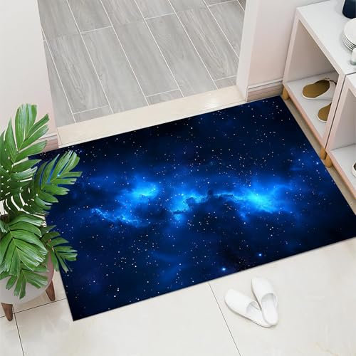 COSKTIARL Fußmatte Außen Und Innen - 60X90Cm rutschfeste Weiche Türmatte, Leuchtende Sterne Home Fußmatte Waschbar Fussmatte Aussen Für Haustür, Eingangsbereich, Garten