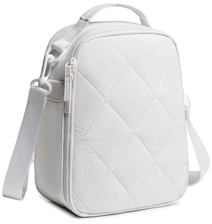 LOIDOU Lunch Box für Frauen Isolierte Lunch Bag gesteppt Nette Lunchbox Kleine Lunch Taschen mit Schultergurt für Arbeit Picknick Travel Office, Geschenk für Frauen