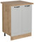 Vicco Küchenunterschrank R-Line, Küchenkommode, Weiß Landhaus, 60 cm, AP Eiche