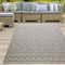 Teppich-Traum Teppich Wohnzimmer Esszimmer Terrasse Garten Outdoor Sisal Optik Ethno Design angenehm modern in Beige Braun 240 x 340 cm