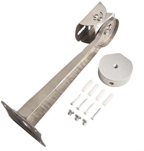 ComfyHarbor For Starlink Mini Wall Mount Kit - 150° Adjustable Alloy Bracket With Stainless Steel Base - 250Mm Heavy Duty Mount For Secure Satellite Installation (White)