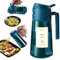 TrendPlain Spray Huile Cuisine 470ml – Vaporisateur Huile Air Fryer 2-en-1 pour Cuisson, Salades, Vinaigre et Accessoire Cuisine avec Stickers, Bouteille Bleu Marine